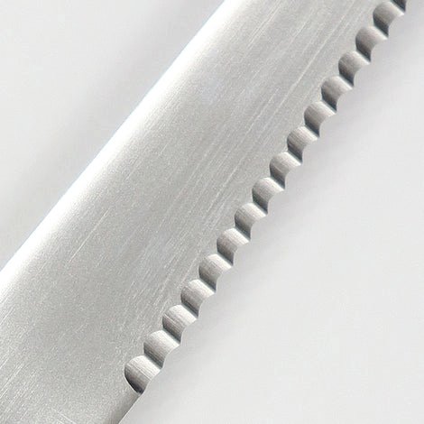Kiya ラグビー ウェーブブレード 多目的鋸歯状キッチンナイフ レッド 128mm