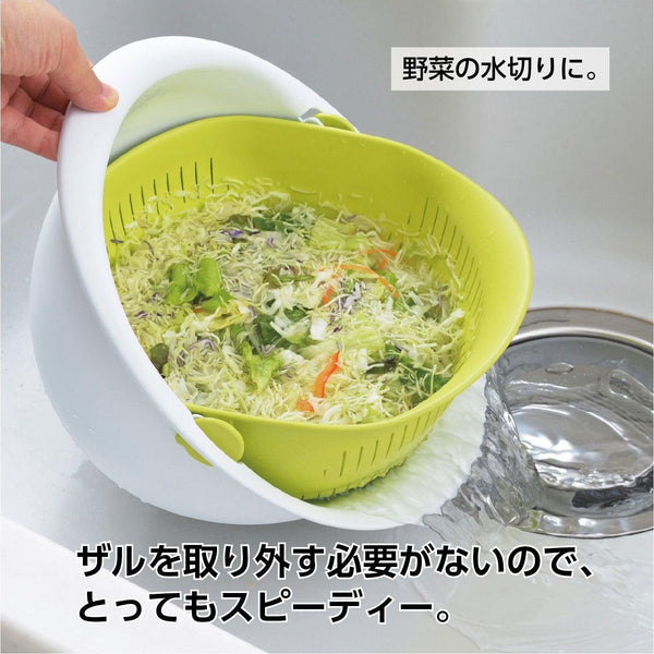 アケボノ 大型ストレーナーボウル 2in1 ザルボウルセット MZ-3510