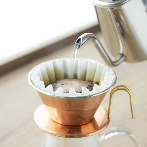 Kalita カッパーウェーブ コーヒードリッパー + ガラスサーバー + ペーパーフィルターセット