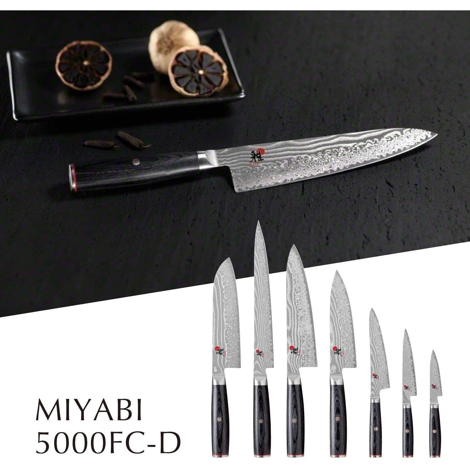 ミヤビ 5000FC-D ダマスカス鋼 三徳包丁 180mm