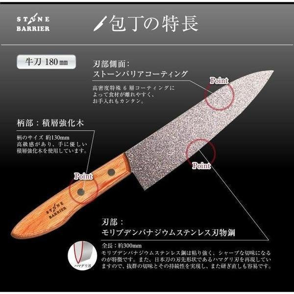 未使用 日本製 スーパーストーンバリア包丁 180mm スーパーストーンバリア包丁 180mm