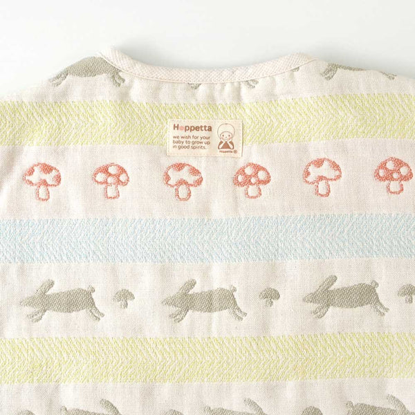 Hoppetta ベビー用コットンブランケットスリーパー - Lapin