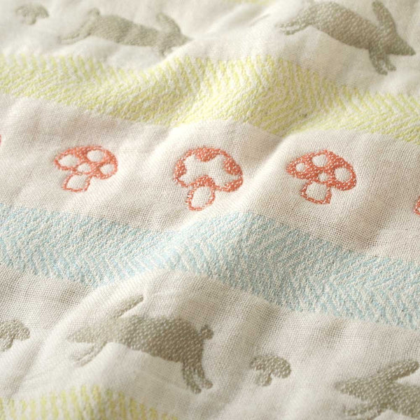 Hoppetta ベビー用コットンブランケットスリーパー - Lapin