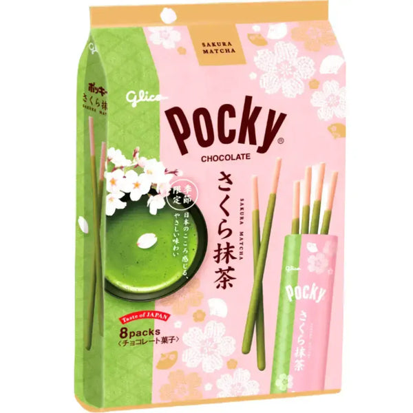 グリコ さくら抹茶チョコレートビスケットスティック 8本入り（3個入り）