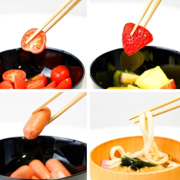 プレミアムゴールドグリッターレッド箸 滑り止め 食器洗い機対応 21cm