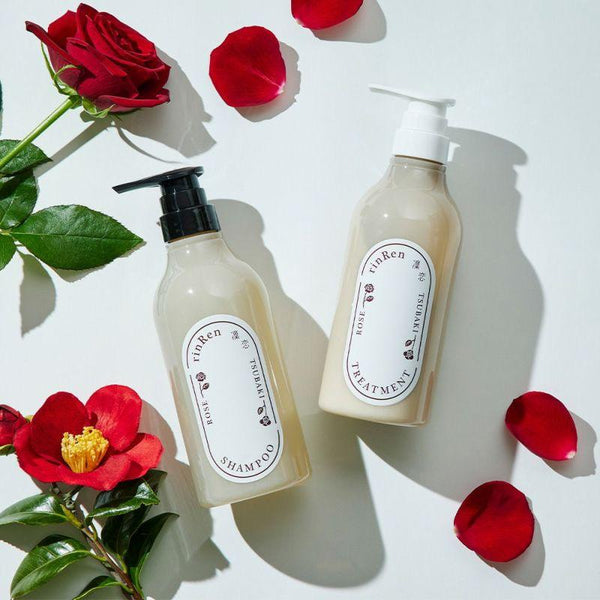 リンレン シャンプー ローズ＆ツバキ ヴィーガンヘアリペアシャンプー 480ml