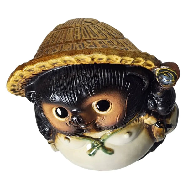 信楽焼 手作りたぬき置物 22cm