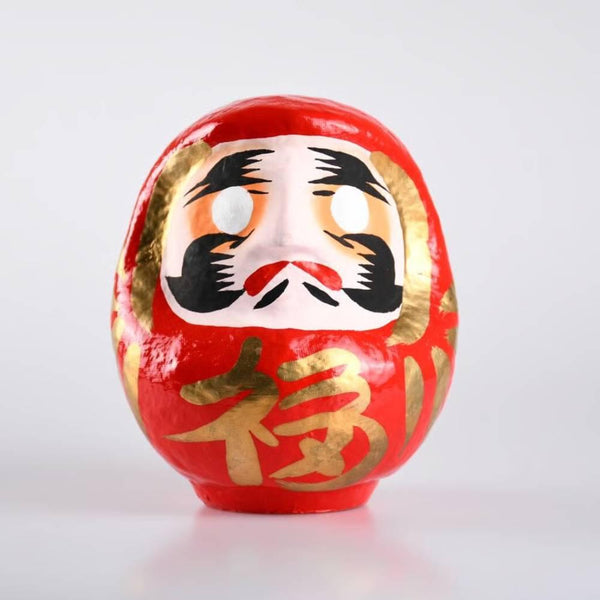 白川だるま「里」手作り縁起物 赤色 17cm