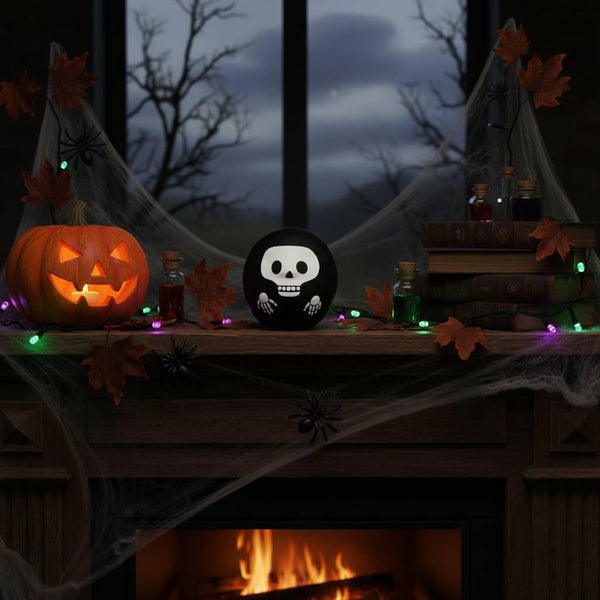 白河だるま ハロウィン スケルトンだるま お守り 4.5cm