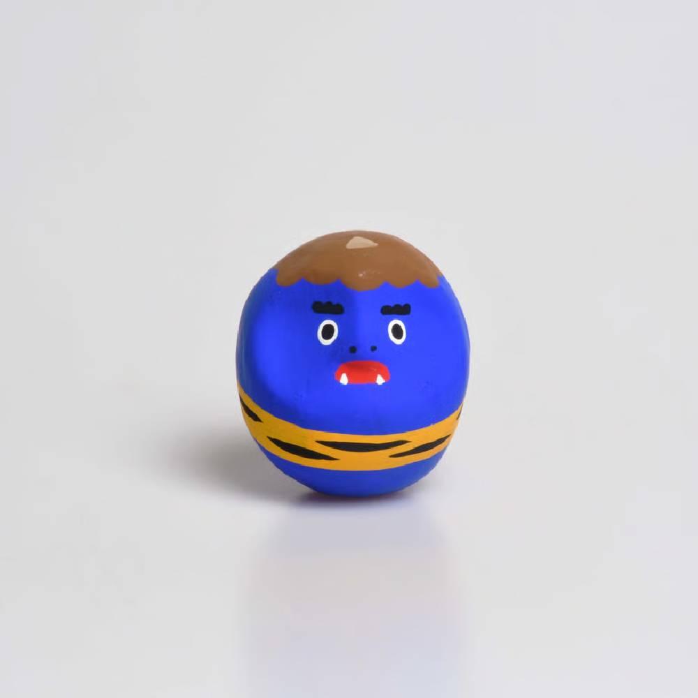 白河鬼 青鬼だるま 縁起物 4.5cm