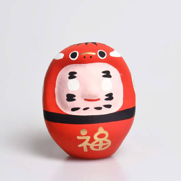 白河産 赤べこだるま 縁起物 8.5cm