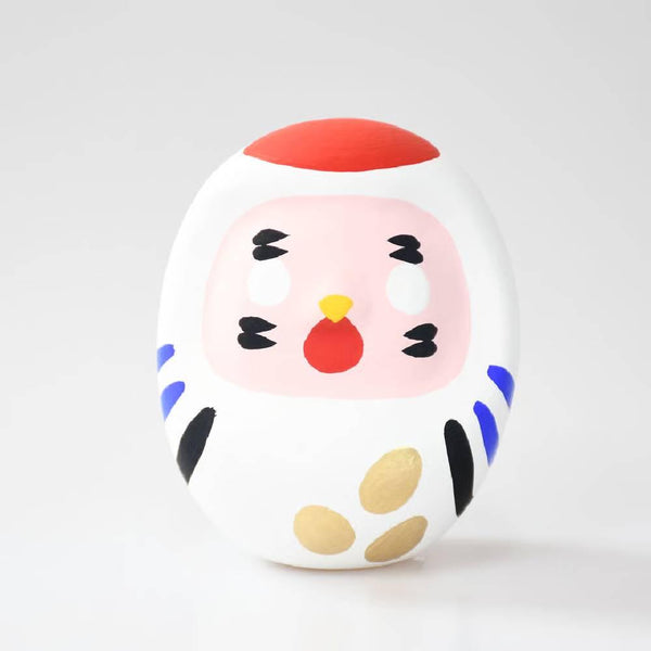 白川干支だるま かわいい白鳥 縁起物 8.5cm