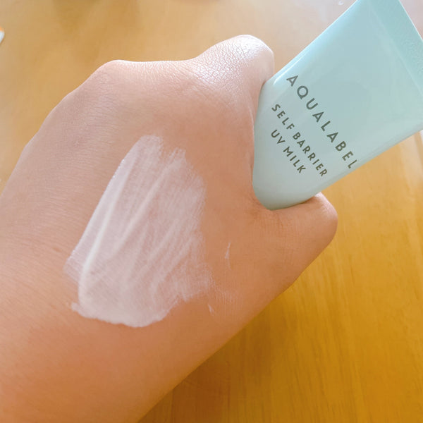 資生堂 アクアレーベル セルフバリアUV ミルク サンスクリーン SPF50+ 45g