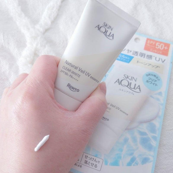 スキンアクア ナチュラルベール UVエッセンス クリアホワイト 日焼け止め SPF50+ 50g