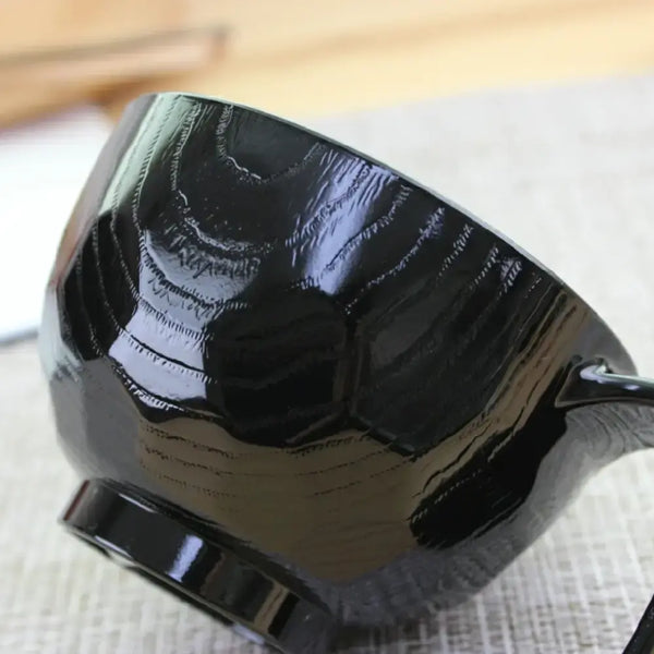 スタッキングボウル 黒赤亀甲柄スープカップ