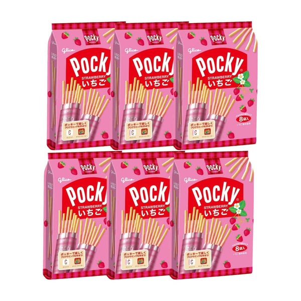 グリコ ストロベリーポッキー ストロベリーチョコレートビスケットスティック（6個入り）