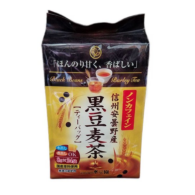水草園 麦茶 麦と黒豆のブレンド ティーバッグ 24個入り