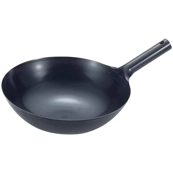 サミット 丸底 日本製 中華鍋 ハンドル付き (1.2mm)