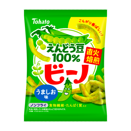 東ハト ビーノ 直火焼きグリーンピースチップス 56g (12個入)