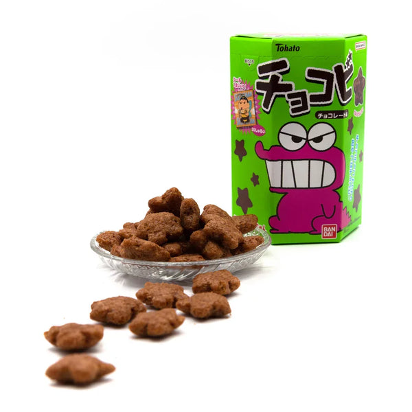 東ハト チョコビ 星型チョコレートコーンパフスナック + しんちゃんステッカー 25g (3個パック)