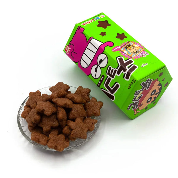 東ハト チョコビ 星型チョコレートコーンパフスナック + しんちゃんステッカー 25g (3個パック)