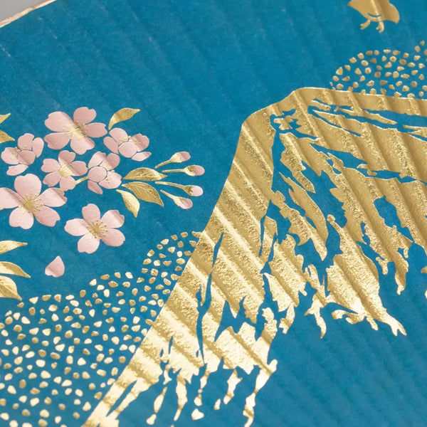 うちわ 箔押し富士山＆桜