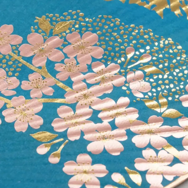 うちわ 箔押し富士山＆桜