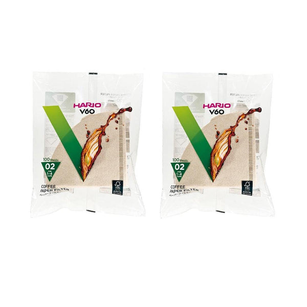 ハリオV60コーヒーフィルターペーパー サイズ02 ナチュラルブラウン VCF-02-100M