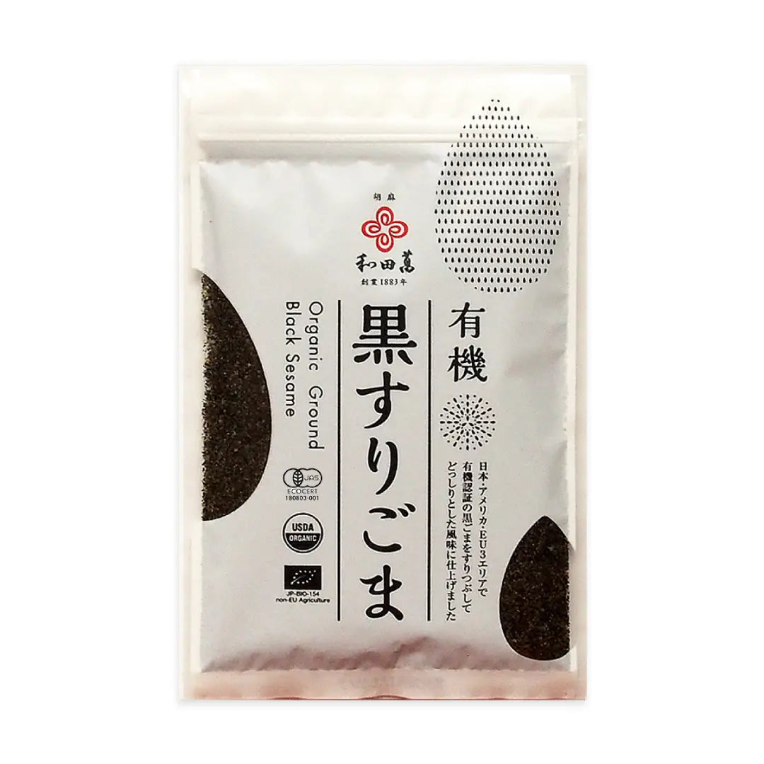 ワダマン 有機焙煎黒ごま（挽きごま） 豊かな香り 50g