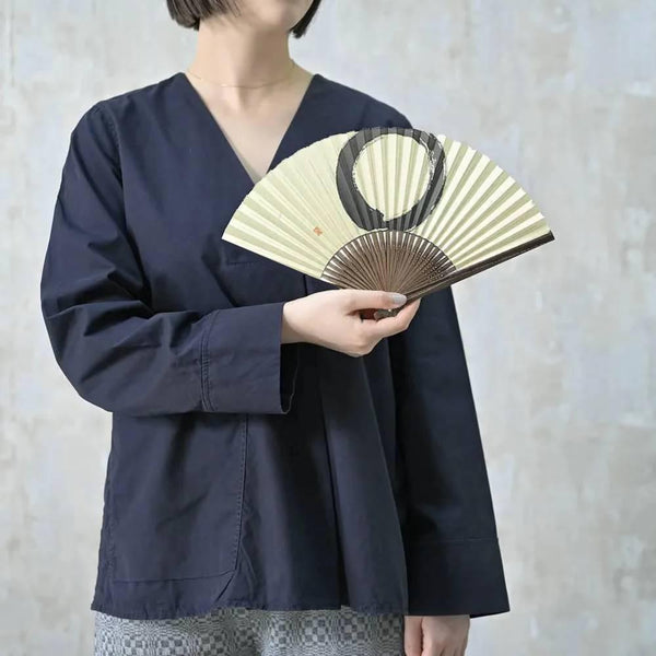 ヤマニ 円相禅 円形扇子 手持ち扇子 22.5cm