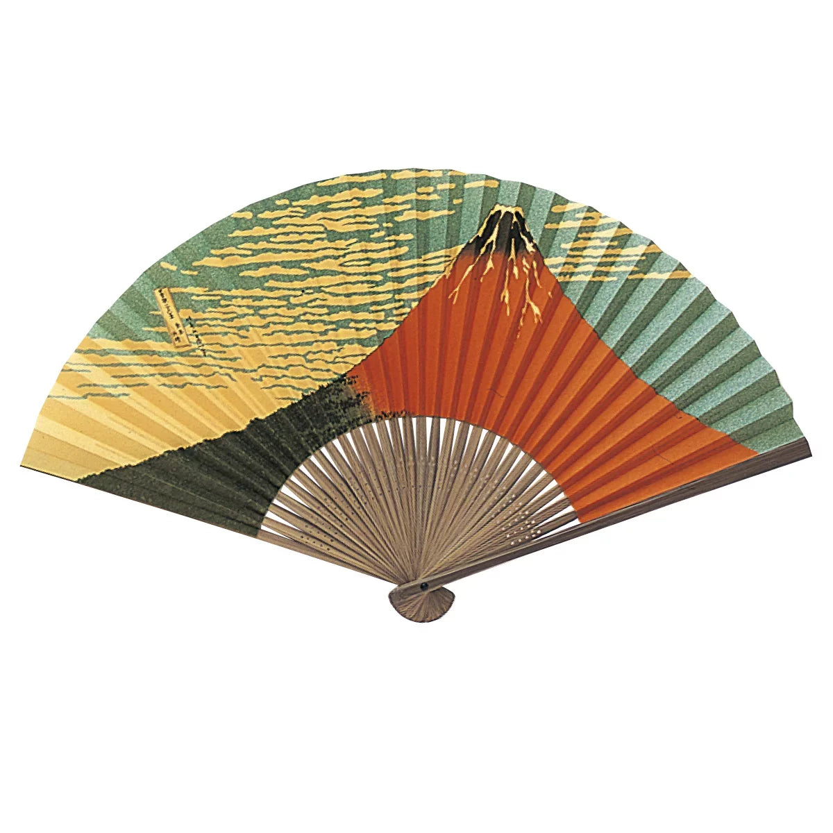 ヤマニ 赤富士山デザイン 扇子 22.5cm