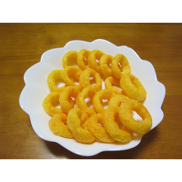 やおきん うまいわー チーズ味コーンパフリング 75g (3個入り)