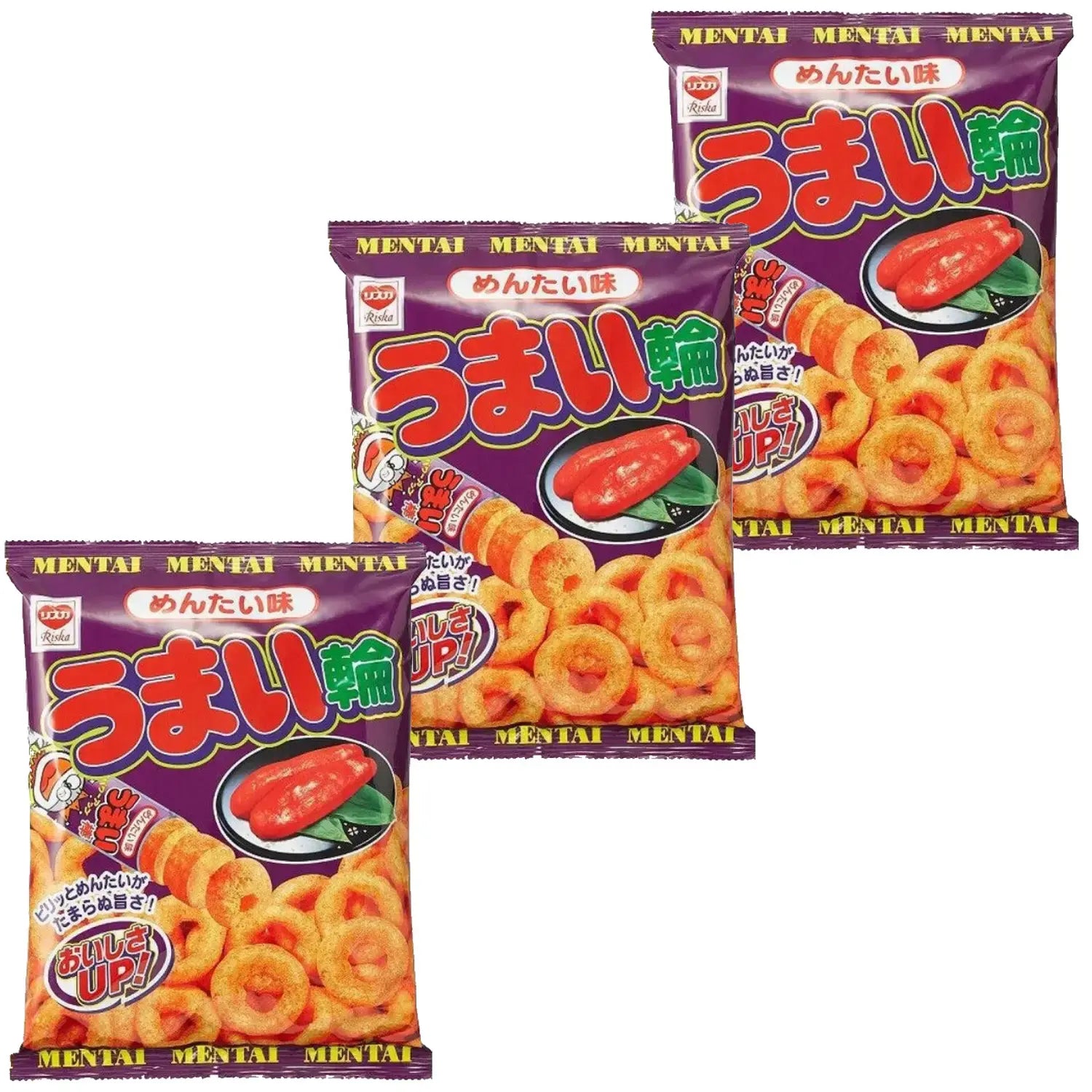 やおきん うまいわ 明太子 辛子明太コーンパフリング 75g (3個パック)