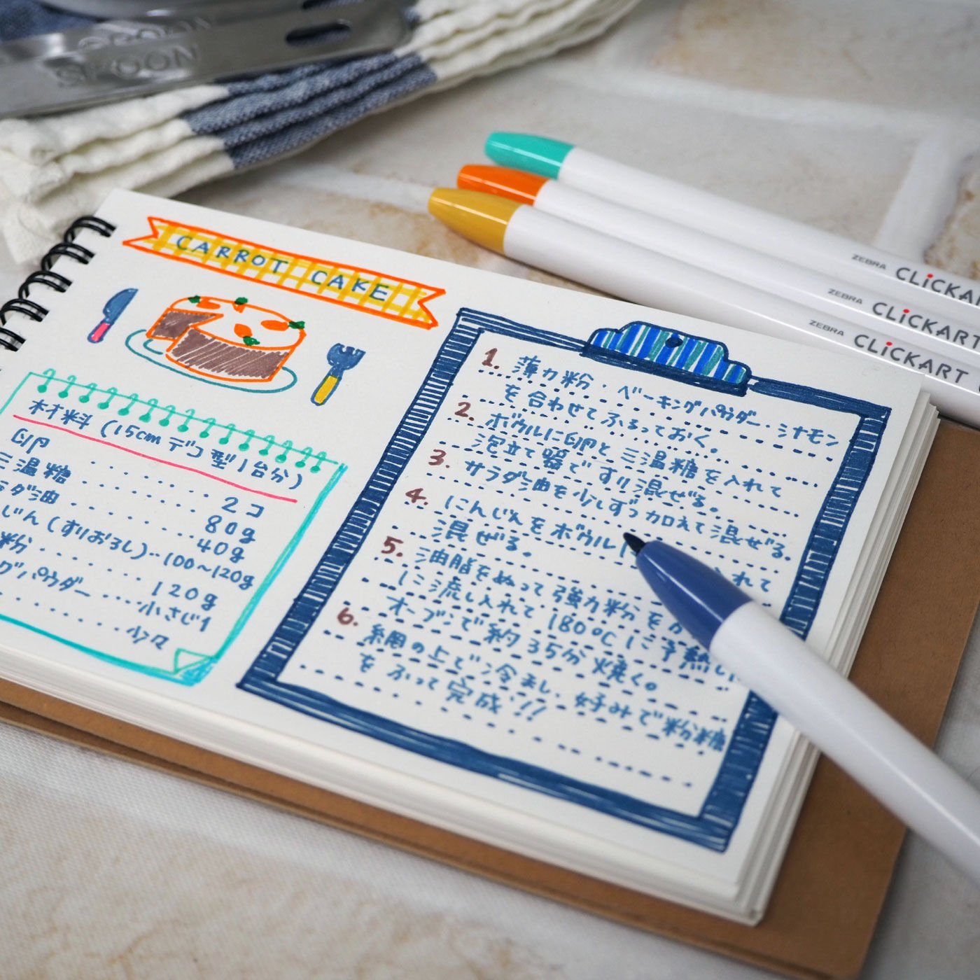 ゼブラ クリッカート 水性ペン先 ノック式マーカー 36色